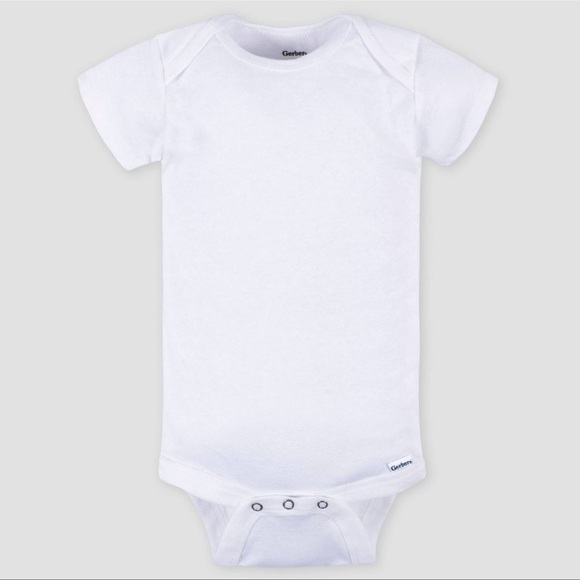 NEW Gerber Short Sleeve Onesies 4 pack NEWBORN - Picture 2 of 9